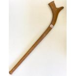 Hand Carved African Chieftain Walking Stick/Club. Height 98cm.