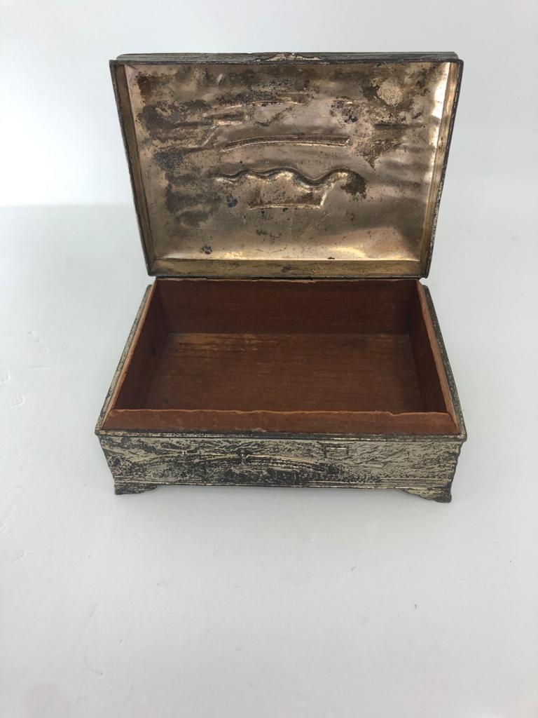 pewter box 10.5x8x4.2cm approximately - Image 2 of 5