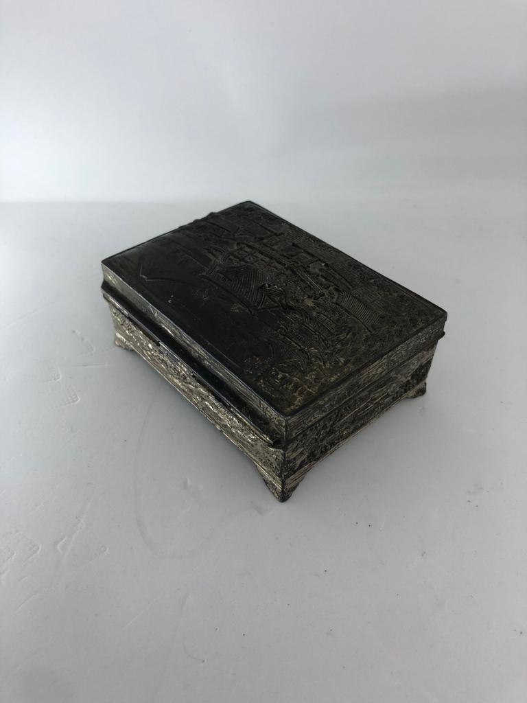 pewter box 10.5x8x4.2cm approximately