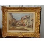 Edmond Marie Petitjean (1844-1925) oil on canvas Possibly "Une Rue a Liverdun" (Lorraine) External (