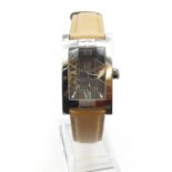 Dunhill Tank Style Watch, leather strap, Face 26mm x 35mm, Skeleton Back