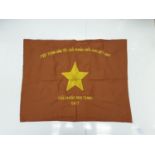 North Vietnam National Liberation Front Victory Banner-Nha Trang 1967. 60 x 77cm