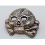 WW2 German Allgemeine SS Totenkopf Skull. Jawless Type.