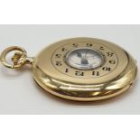 J.W. Benson 18ct gold Vintage full hunter pocket watch , 45mm case.