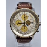 Breitling Navitimer gents watch automatic with leather strap, 40mm case.