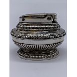 Vintage 1960/70's Ronson silver plated Queen Anne table lighter. Corinthian style with beaded