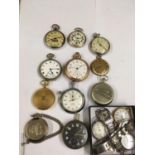 Vintage pocket watches including Waltham pocket watch & wristwatches , some working some not .