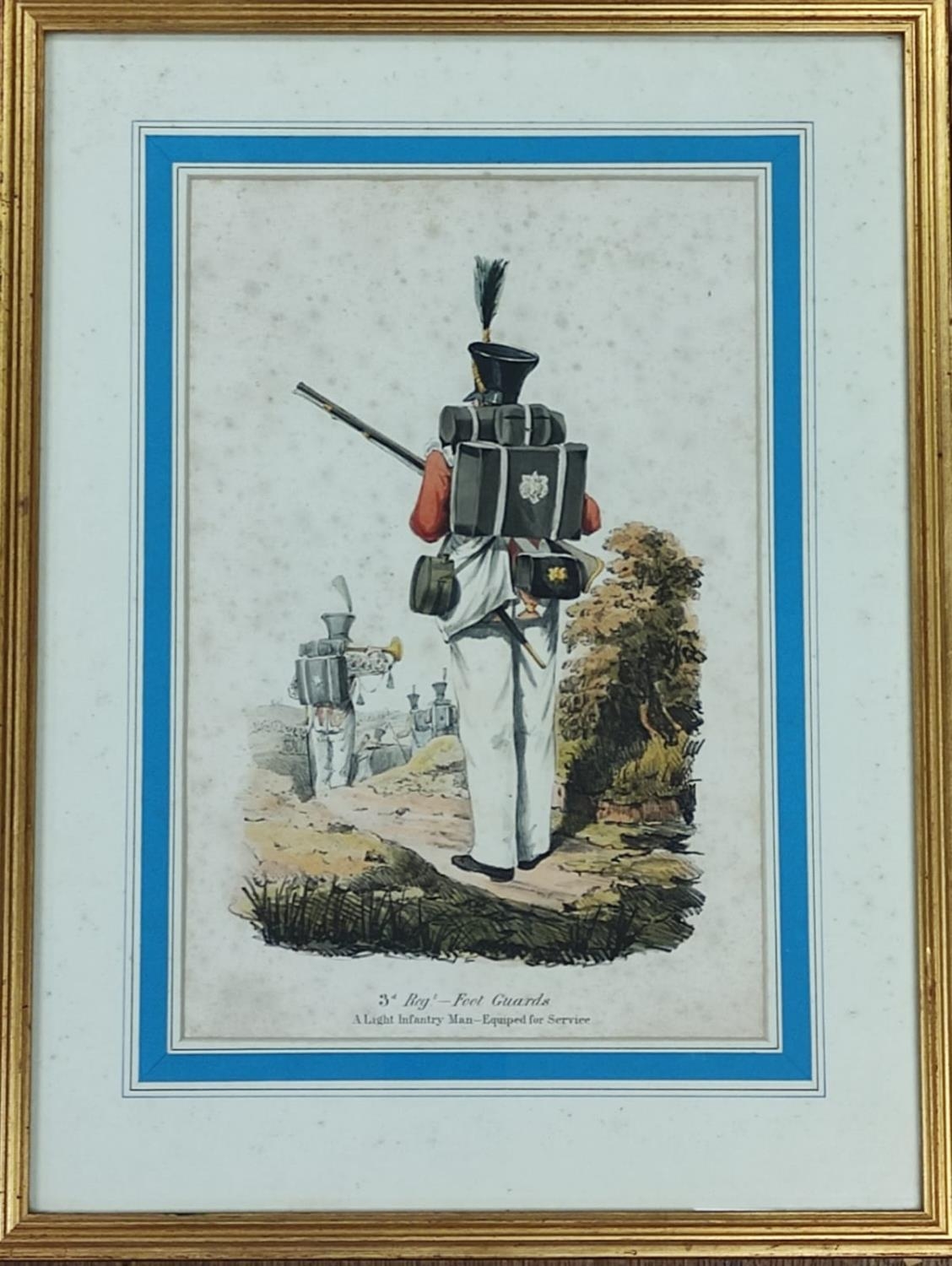 Two Framed (only one glazed) original pictures of the Costume of the British Army after E Hull dated - Image 2 of 4