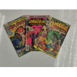 5 editions of Special Vintage Marvel Comics including 'The Tomb of Dracula'.