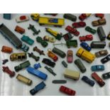 45 Miscellaneous vintage Dinky, Corgi and Budgie toys, plus three vintage catalogues.