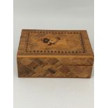 Tambridgeware wooden box 10x6.8x3.8cm