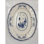 A very early oval platter by John Mortlock of Oxford St circa 1780s, having 2 chips to edges and