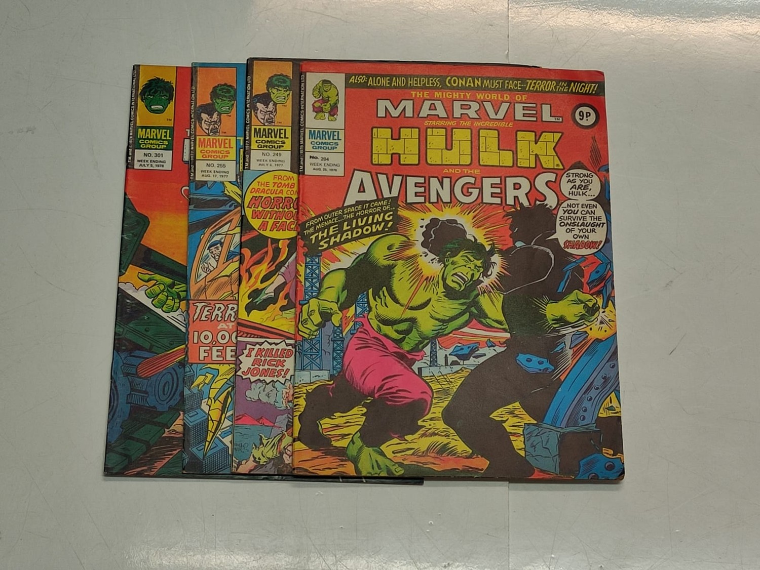 4 x Marvel comics. The Mighty World of Marvel Starring the Incredible Hulk. Dating from 1976 - 1978. - Image 2 of 6