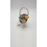 Royal Adderley bone China flower basket design Made in England (4 inches height) (3.5 inches wide)