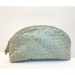 Vintage Bottega Veneta sage green clutch bag. Very soft leather. Bag measures 30 x 18cm. Fair