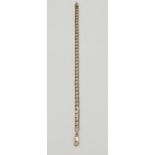 9ct gold interlink bracelet, weight 11.1g and 22cm long approx