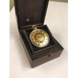 Vintage silver Turkish ottoman pocket watch & box . Good condition and good working order (sold with