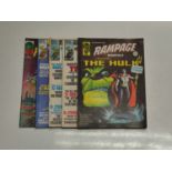 5 x Marvel comics. Rampage monthly starring The Hulk. 1979-1980.