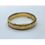 9ct gold filled BANGLE with metal core. 22.1g