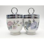A pair of Royal Worcester egg coddlers. Unused and in the original Royal Worcester box. 'June