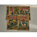 6 x Marvel comics. 1973 Spider-Man comics weekly.