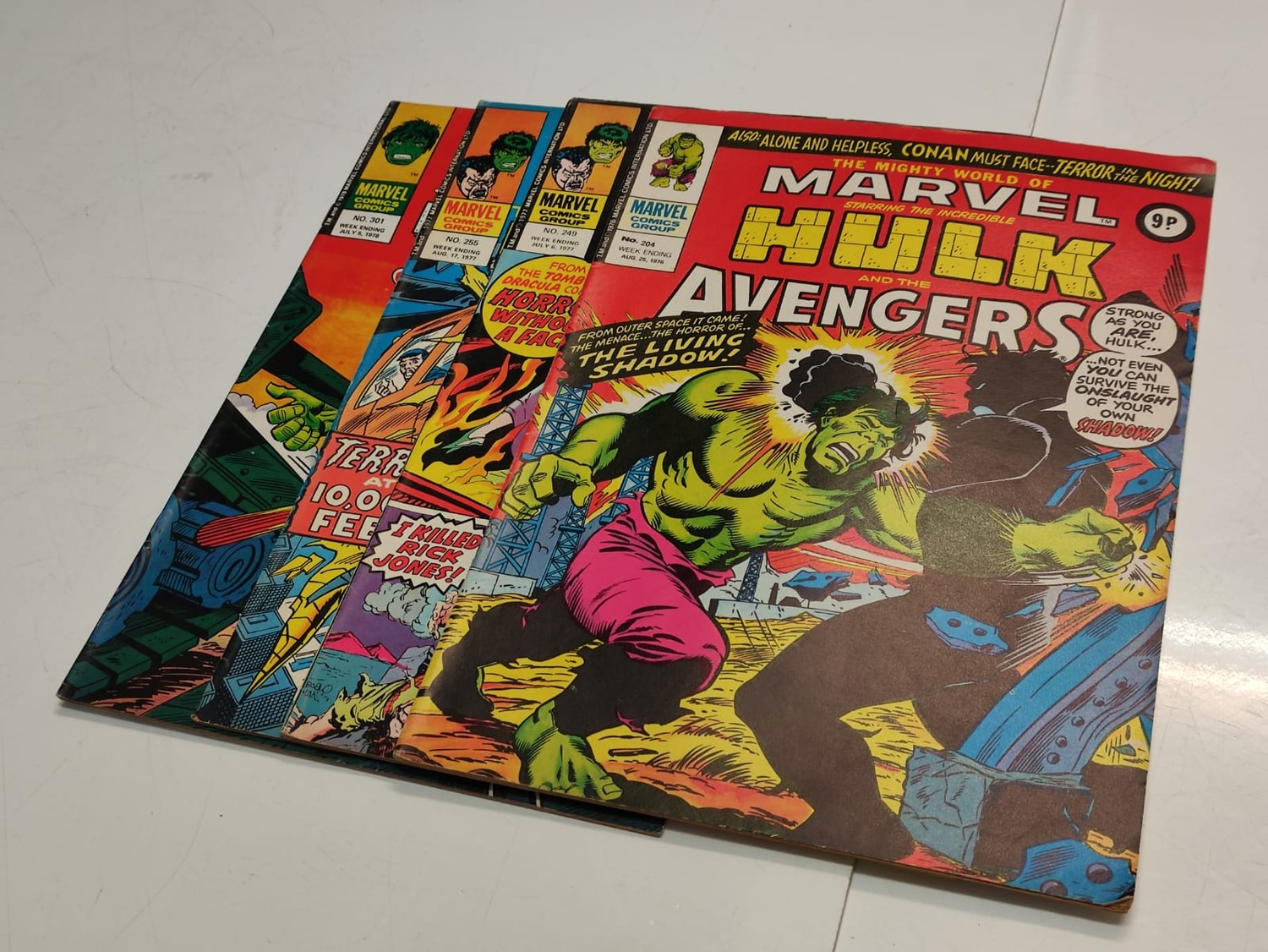4 x Marvel comics. The Mighty World of Marvel Starring the Incredible Hulk. Dating from 1976 - 1978. - Image 3 of 6