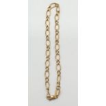 18ct gold link bracelet, weight 2.84g and 18cm long approx