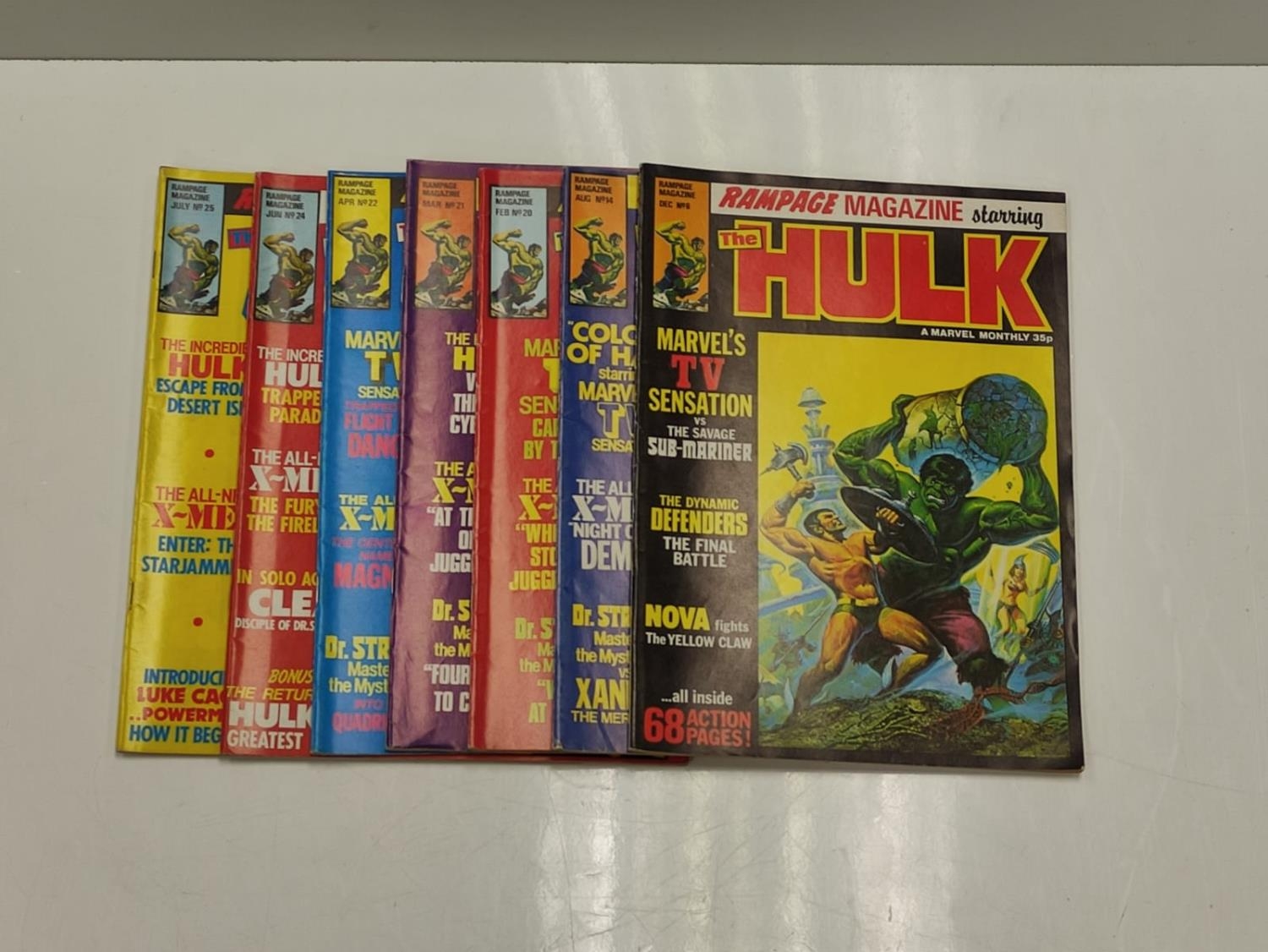 7 editions of Vintage Ramgage Magazines 'The Hulk'. - Image 2 of 13