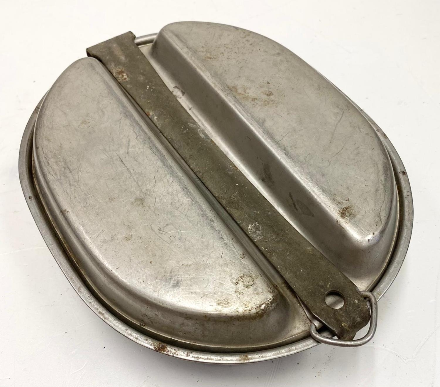 Vietnam Flea Market Find: US Mess Tin Dated 1951 with a fork and spoon. - Image 5 of 5