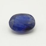 5.13ct blue sapphire gemstone GJSPC CERTIFIED