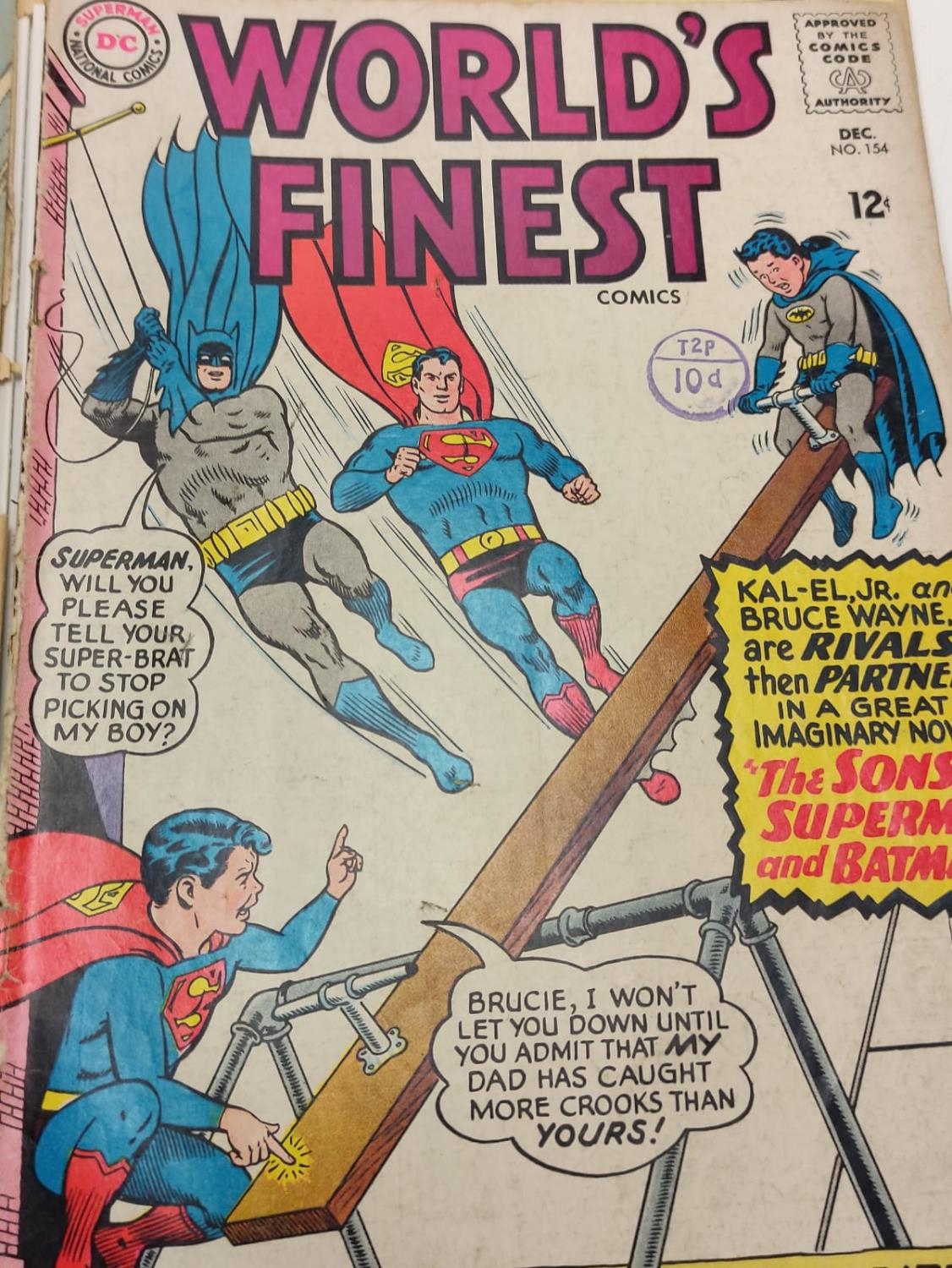 7 individually wrapped vintage DC comics, including 'World's Finest'. - Image 7 of 18