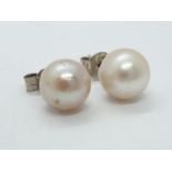 18ct gold pearl earrings