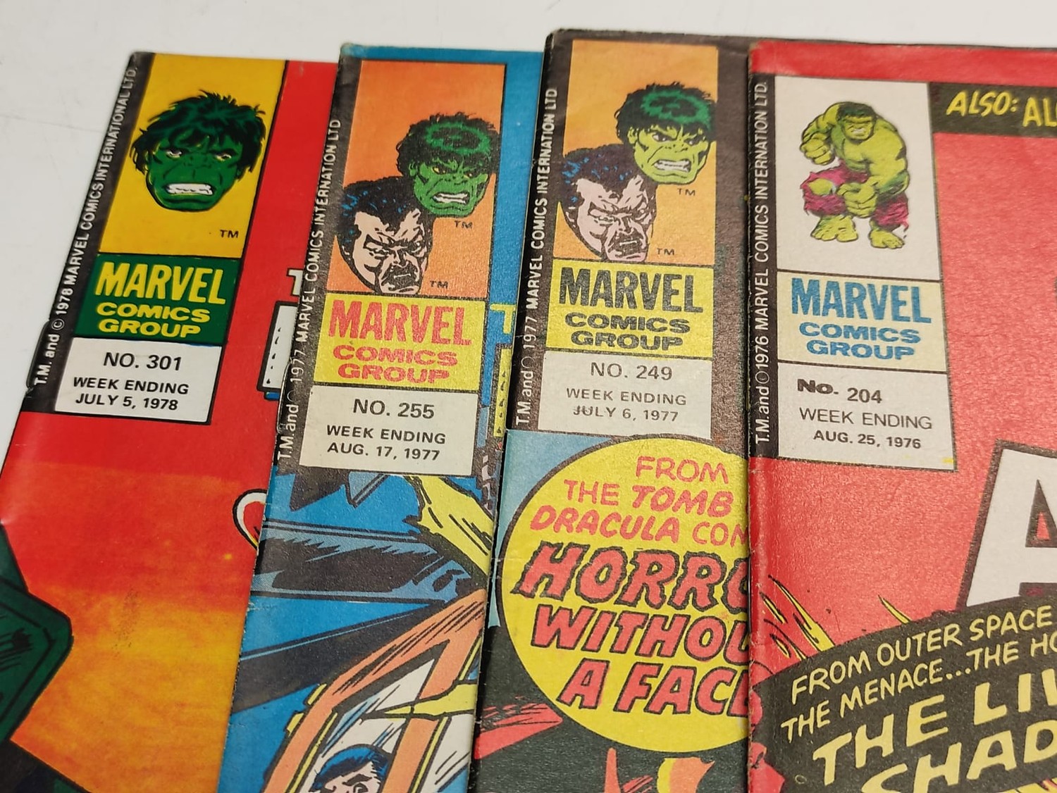 4 x Marvel comics. The Mighty World of Marvel Starring the Incredible Hulk. Dating from 1976 - 1978. - Image 5 of 6