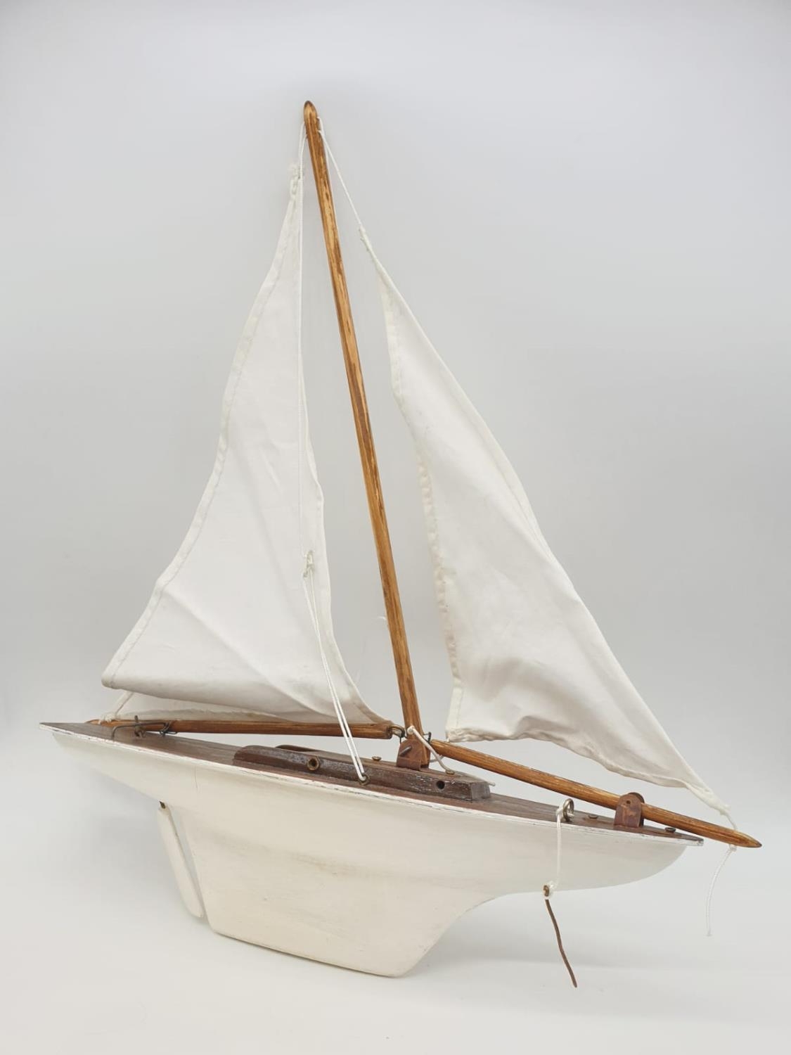 Model sailing boat with 2 sails, 40 x 48cm approx - Image 2 of 3