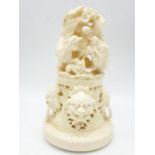 Faux Ivory Chinese Dragon Statue. Height 20cm.