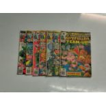 7 x Marvel comics. Dr. Doom Super-Villan Team Up. 1975-1976.