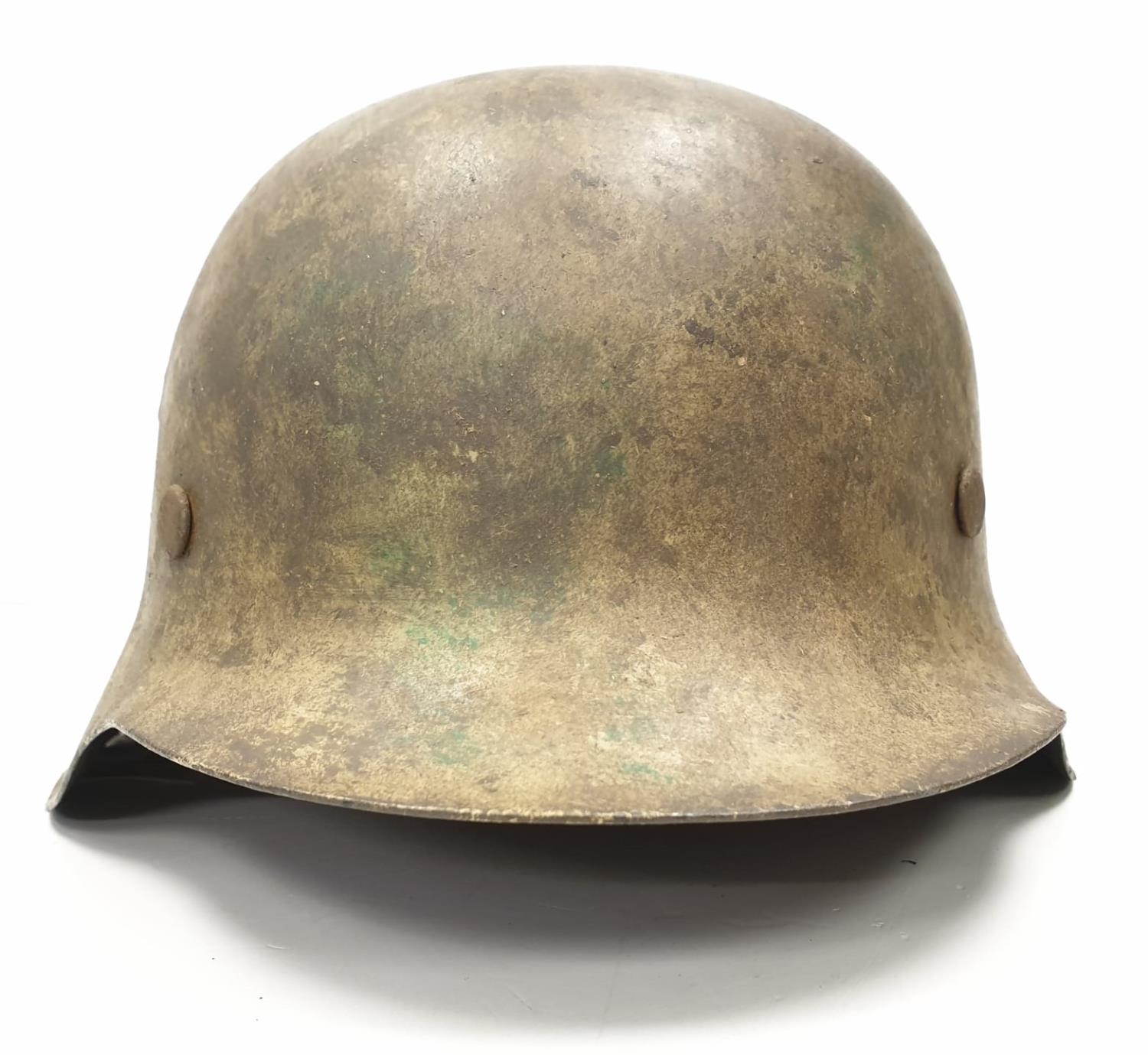 WW2 German M42 Normandy Helmet. This helmet is a typical post 1943 variant in slate grey workshop - Image 2 of 7