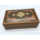 Persian Ghajari micro Mosiac box, 14x8.5cm