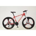 Mountain bike in red and white 27 speed gears with 26" and 3 pin mag wheels (as new, never used)