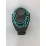 turquoise necklace around 34 inches, 47.1g