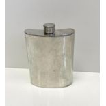 Pewter hip flask. Size 15cm x 8cm.