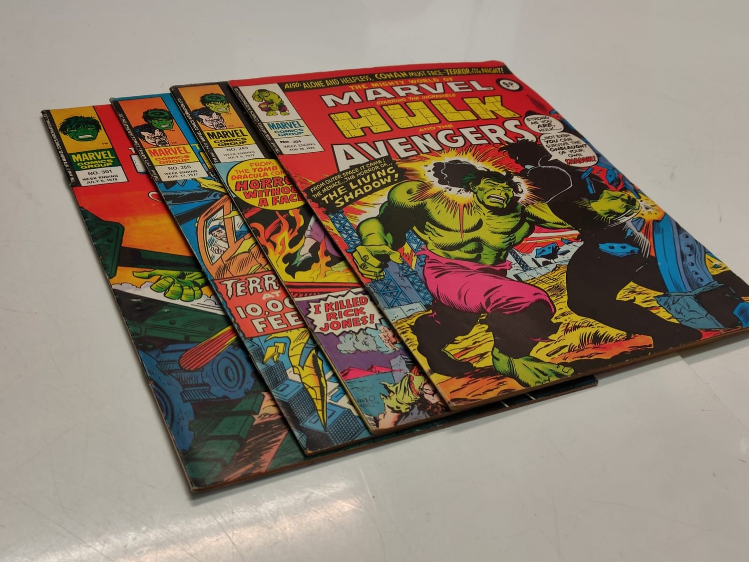 4 x Marvel comics. The Mighty World of Marvel Starring the Incredible Hulk. Dating from 1976 - 1978. - Image 4 of 6
