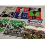 A selection of 12 International football programs from the 1970's-99