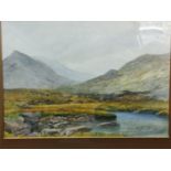 J.W. Durran water colour of Snowdonia circa 1900 in gilt frame, 57 x 46cm.