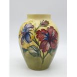 MOORCROFT floral VASE 18cms tall, in very nice condition