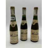 3 Half-Bottles of 1976 Beerenauslese.