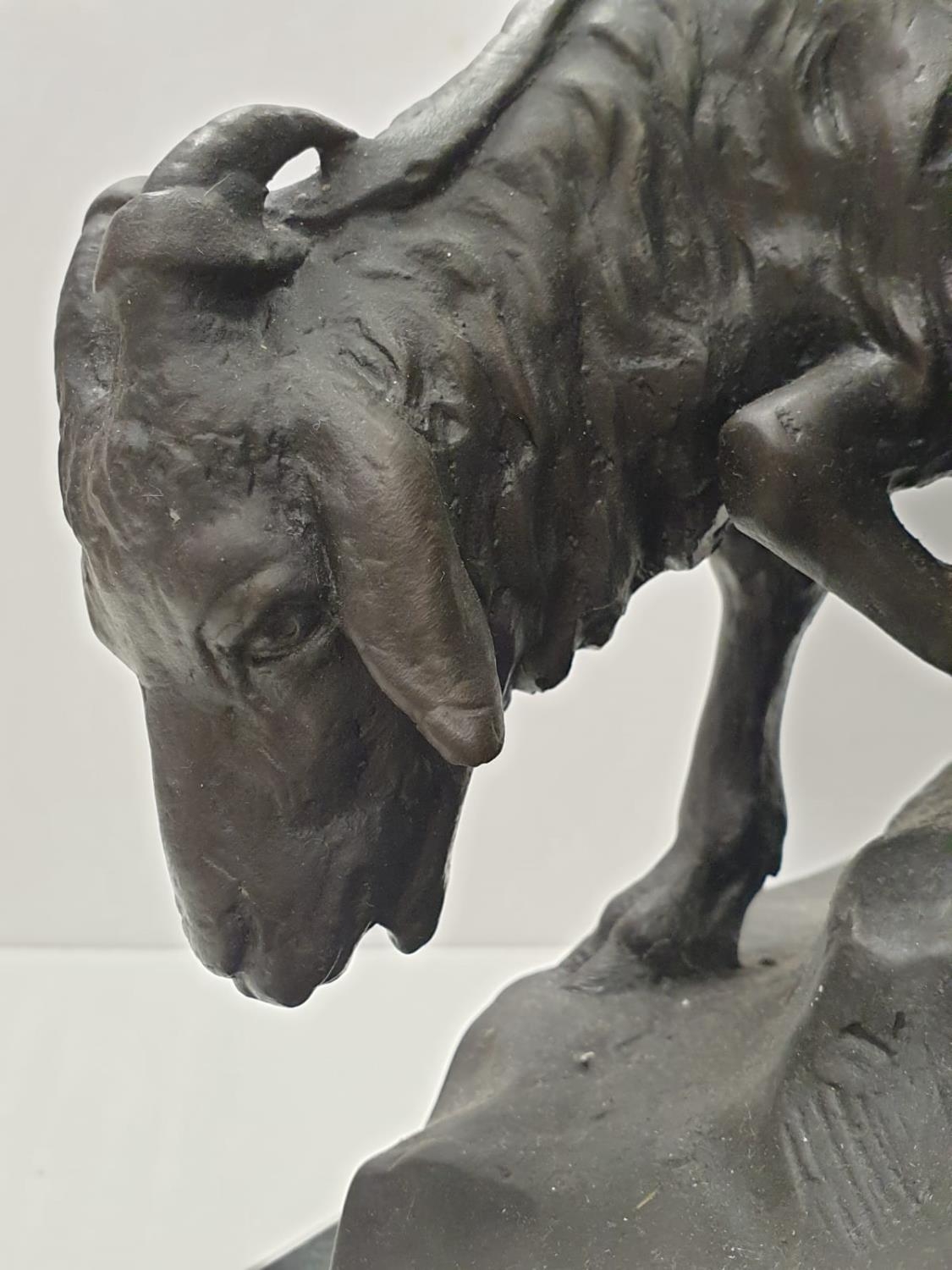 Bronze Pierre Julien figurine on plinth. 'Amalthea and Jupiter's Goat'. Height 45cm. Weight 9.7kg - Image 26 of 27