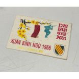 Vietnam War Era ARVN Special Forces Tet (Lunar New Year) 1966 Card unused.