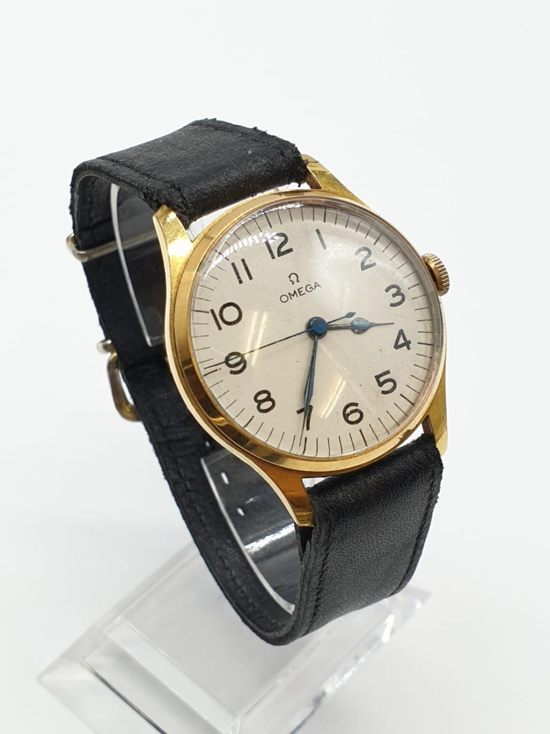 1940's OMEGA GENTS wrist WATCH in original box, very good condition, in full working order