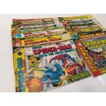 27 editions of Vintage Super Spider-Man Marvel Comics.